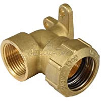 Agora-Tec® Ángulo de conexión de latón- 90 grados- 25 mm a 3-4 pulgadas IG (24-2 mm) para tubos de PE de 25 mm para…